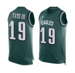 Men's Nike Philadelphia Eagles #19 Golden Tate III Limited Midnight Green Player Name & Number Tank Top NFL Jersey