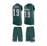 Men's Nike Philadelphia Eagles #19 Golden Tate III Limited Midnight Green Tank Top Suit NFL Jersey