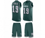 Men's Nike Philadelphia Eagles #19 Golden Tate III Limited Midnight Green Tank Top Suit NFL Jersey