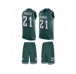 Men's Nike Philadelphia Eagles #21 Leodis McKelvin Limited Midnight Green Tank Top Suit NFL Jersey