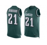 Men's Nike Philadelphia Eagles #21 Patrick Robinson Limited Midnight Green Player Name & Number Tank Top NFL Jersey