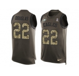 Men's Nike Philadelphia Eagles #22 Rasul Douglas Limited Green Salute to Service Tank Top NFL Jersey