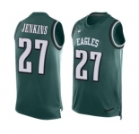 Men's Nike Philadelphia Eagles #27 Malcolm Jenkins Limited Midnight Green Player Name & Number Tank Top NFL Jersey