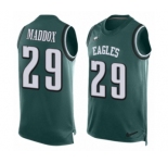 Men's Nike Philadelphia Eagles #29 Avonte Maddox Limited Midnight Green Player Name & Number Tank Top NFL Jersey