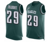 Men's Nike Philadelphia Eagles #29 Avonte Maddox Limited Midnight Green Player Name & Number Tank Top NFL Jersey