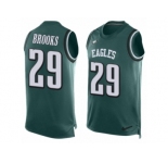 Men's Nike Philadelphia Eagles #29 Terrence Brooks Limited Midnight Green Player Name & Number Tank Top NFL Jersey