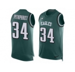 Men's Nike Philadelphia Eagles #34 Donnel Pumphrey Limited Midnight Green Player Name & Number Tank Top NFL Jersey