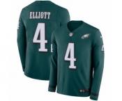 Men's Nike Philadelphia Eagles #4 Jake Elliott Limited Green Therma Long Sleeve NFL Jersey