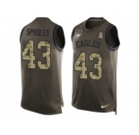 Men's Nike Philadelphia Eagles #43 Darren Sproles Limited Green Salute to Service Tank Top NFL Jersey