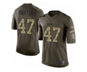 Men's Nike Philadelphia Eagles #47 Trey Burton Limited Green Salute to Service NFL Jersey