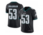 Men's Nike Philadelphia Eagles #53 Nigel Bradham Limited Black Rush NFL Jersey