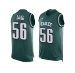 Men's Nike Philadelphia Eagles #56 Chris Long Limited Midnight Green Player Name & Number Tank Top NFL Jersey
