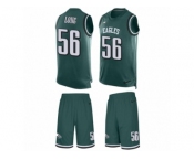Men's Nike Philadelphia Eagles #56 Chris Long Limited Midnight Green Tank Top Suit NFL Jersey