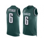 Men's Nike Philadelphia Eagles #6 Caleb Sturgis Limited Midnight Green Player Name & Number Tank Top NFL Jersey