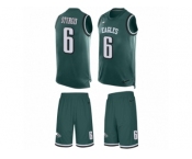 Men's Nike Philadelphia Eagles #6 Caleb Sturgis Limited Midnight Green Tank Top Suit NFL Jersey