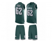 Men's Nike Philadelphia Eagles #62 Jason Kelce Limited Midnight Green Tank Top Suit NFL Jersey