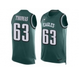 Men's Nike Philadelphia Eagles #63 Dallas Thomas Limited Midnight Green Player Name & Number Tank Top NFL Jersey