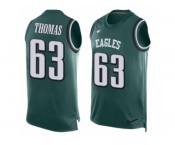 Men's Nike Philadelphia Eagles #63 Dallas Thomas Limited Midnight Green Player Name & Number Tank Top NFL Jersey