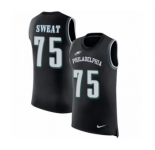 Men's Nike Philadelphia Eagles #75 Josh Sweat Black Rush Player Name & Number Tank Top NFL Jersey