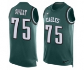 Men's Nike Philadelphia Eagles #75 Josh Sweat Limited Midnight Green Player Name & Number Tank Top NFL Jersey