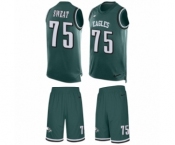 Men's Nike Philadelphia Eagles #75 Josh Sweat Limited Midnight Green Tank Top Suit NFL Jersey