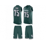 Men's Nike Philadelphia Eagles #75 Vinny Curry Limited Midnight Green Tank Top Suit NFL Jersey