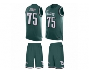 Men's Nike Philadelphia Eagles #75 Vinny Curry Limited Midnight Green Tank Top Suit NFL Jersey