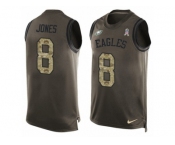 Men's Nike Philadelphia Eagles #8 Donnie Jones Limited Green Salute to Service Tank Top NFL Jersey