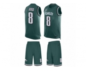 Men's Nike Philadelphia Eagles #8 Donnie Jones Limited Midnight Green Tank Top Suit NFL Jersey