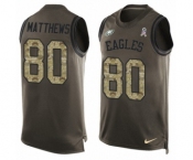 Men's Nike Philadelphia Eagles #80 Jordan Matthews Limited Green Salute to Service Tank Top NFL Jersey