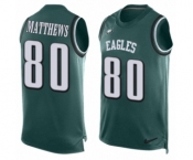 Men's Nike Philadelphia Eagles #80 Jordan Matthews Limited Midnight Green Player Name & Number Tank Top NFL Jersey