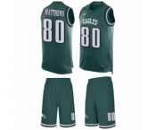 Men's Nike Philadelphia Eagles #80 Jordan Matthews Limited Midnight Green Tank Top Suit NFL Jersey