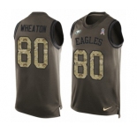 Men's Nike Philadelphia Eagles #80 Markus Wheaton Limited Green Salute to Service Tank Top NFL Jersey