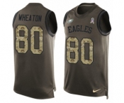 Men's Nike Philadelphia Eagles #80 Markus Wheaton Limited Green Salute to Service Tank Top NFL Jersey