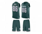 Men's Nike Philadelphia Eagles #86 Zach Ertz Limited Midnight Green Tank Top Suit NFL Jersey