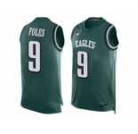 Men's Nike Philadelphia Eagles #9 Nick Foles Limited Midnight Green Player Name & Number Tank Top NFL Jersey