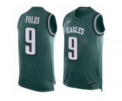 Men's Nike Philadelphia Eagles #9 Nick Foles Limited Midnight Green Player Name & Number Tank Top NFL Jersey