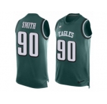 Men's Nike Philadelphia Eagles #90 Marcus Smith II Limited Midnight Green Player Name & Number Tank Top NFL Jersey