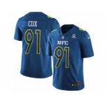 Men's Nike Philadelphia Eagles #91 Fletcher Cox Limited Blue 2017 Pro Bowl NFL Jersey
