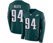 Men's Nike Philadelphia Eagles #94 Haloti Ngata Limited Green Therma Long Sleeve NFL Jersey