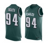Men's Nike Philadelphia Eagles #94 Haloti Ngata Limited Midnight Green Player Name & Number Tank Top NFL Jersey