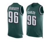Men's Nike Philadelphia Eagles #96 Derek Barnett Limited Midnight Green Player Name & Number Tank Top NFL Jersey