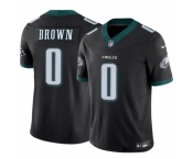 Men's Philadelphia Eagles #0 Hollywood Brown Black 2026 F.U.S.E. Vapor Untouchable Limited Stitched Football Jersey