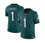 Men's Philadelphia Eagles #1 Jalen Hurts Green 2023 F.U.S.E. Vapor Untouchable Limited Stitched Football Jersey