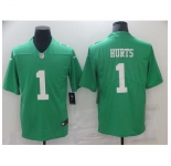 Men's Philadelphia Eagles #1 Jalen Hurts Limited Green Rush Vapor Untouchable Football Jersey