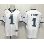 Men's Philadelphia Eagles #1 Jalen Hurts White 2024 New Vapor Untouchable Limited Football Stitched Jersey