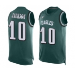Men's Philadelphia Eagles #10 DeSean Jackson Limited Midnight Green Player Name & Number Tank Top Football Jersey