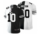 Men's Philadelphia Eagles #10 Desean Jackson Black V White Peace Split Vapor Untouchable Limited Football Jersey