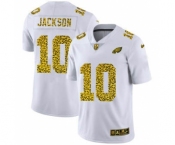 Men's Philadelphia Eagles #10 Desean Jackson Flocked Leopard Print Vapor Limited Football Jersey White