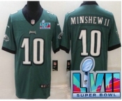 Men's Philadelphia Eagles #10 Gardner Minshew II Limited Green Super Bowl LVII Vapor Jersey
